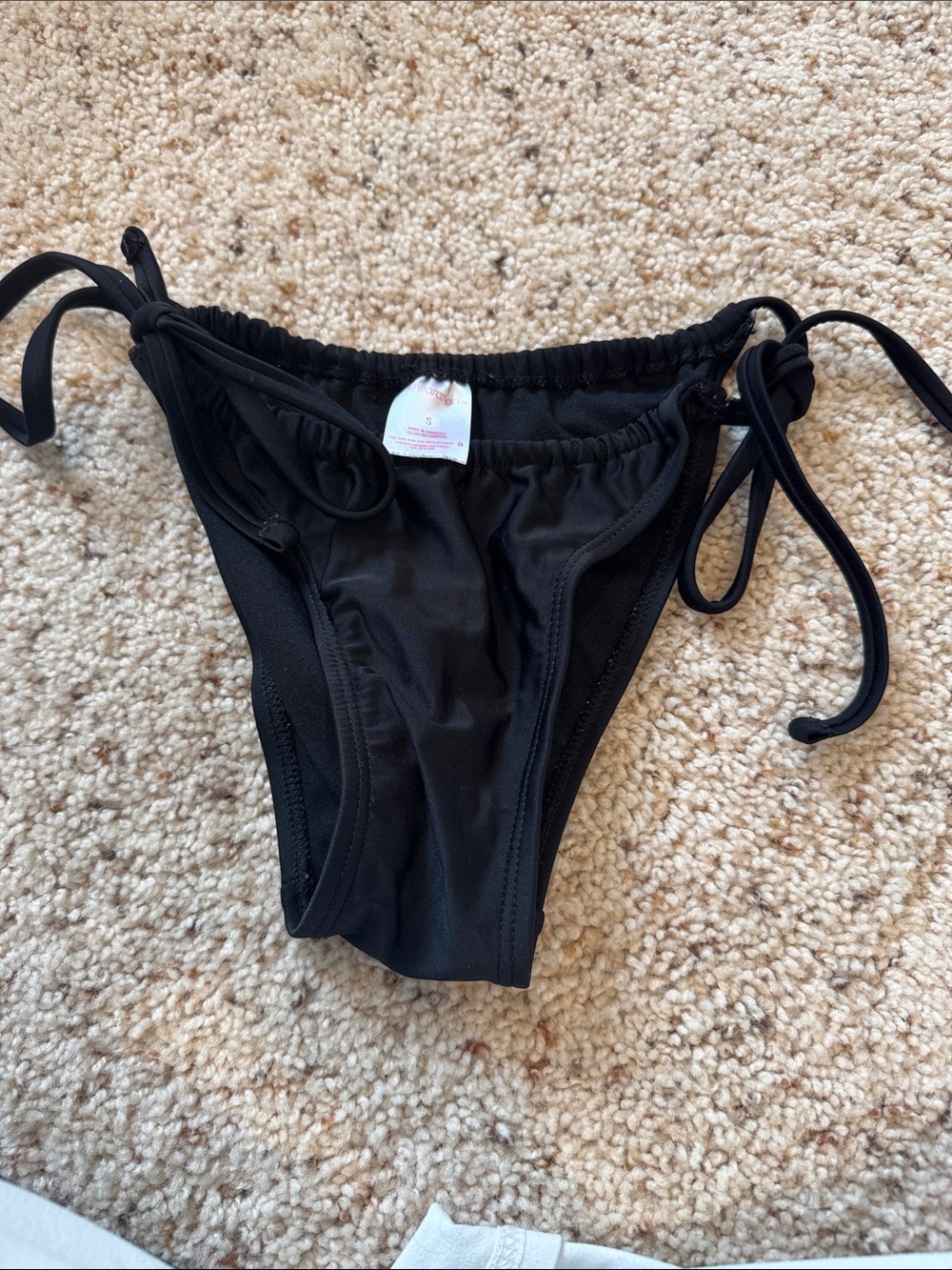 Black Tie-Side Bikini Bottom - Women Swim